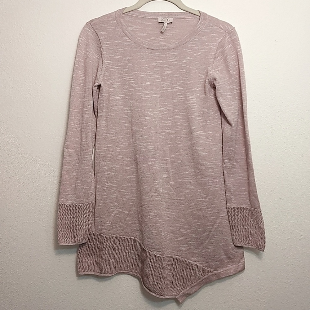 LOGO by Lori Goldstein Asymmetrical Sweater XXS